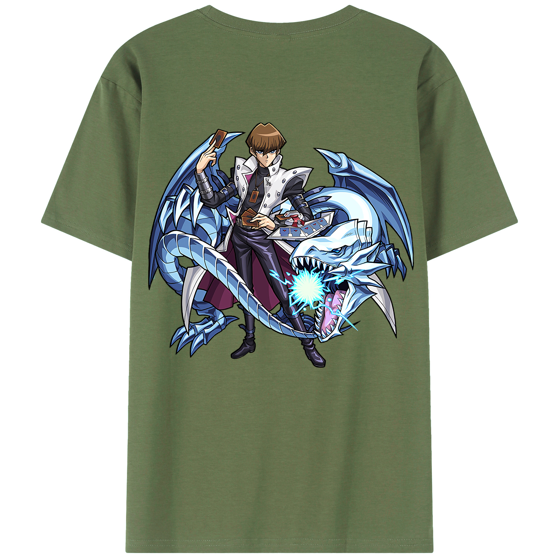 （画像用） 遊☆戯☆王 Yu-Gi-Oh! 綿100％ メンズ半袖Tシャツ（バックプリント） 通気性
